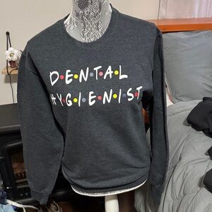Fruit of the Loom Gray Crewneck Sweater Dental Hygienist
